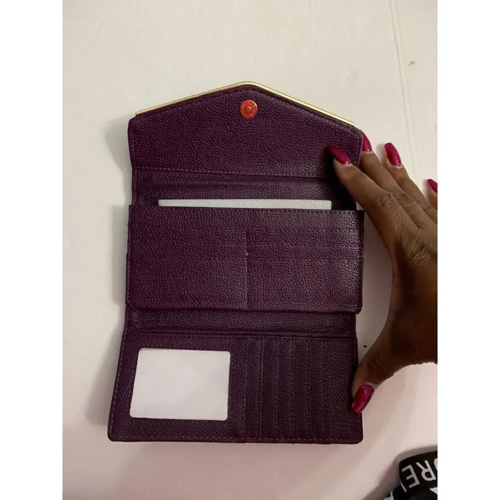 Purple Vegan Leather Wallet